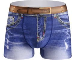 Leuke heren 'spijkerbroek' boxershort - Mannen onderbroek - Grappig ondergoed voor hem - Lingerie - Komisch - Cadeau
