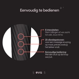 Eva® Personal Massager - Magic Wand - Vibrator voor Vrouwen - Krachtige Clitoris Stimulator - 75% Intensere Stimulatie - 20 Standen - Fluisterstil - Sex Toys voor Vrouwen - Seksspeeltjes - Cadeau voor Vrouw - Sensuele Audio - Obsidian Black — thumbnail 16