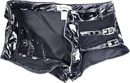 BamBella ® - Boxer short Maat XL Datex Zwart (Latex en stof SM kleding BDSM erotische heren kleding — thumbnail 6