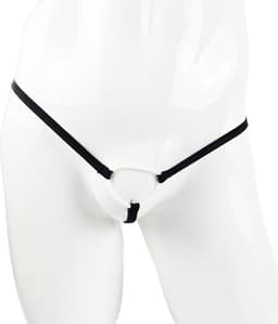 BamBella ® - Sexy Erotische bondage Lingerie Maat S/M onesize Heren onderbroek Zwart mannen — thumbnail 1
