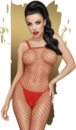 Penthouse Lingerie Body Search - Erotische Catsuit - Maat XL - Rood — thumbnail 1