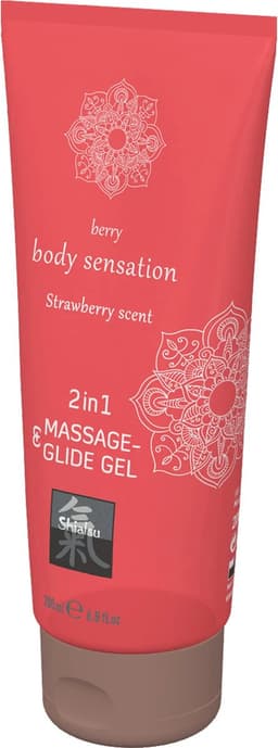 Massage- & Glide Gel 2 in 1 - Aardbei — thumbnail 2