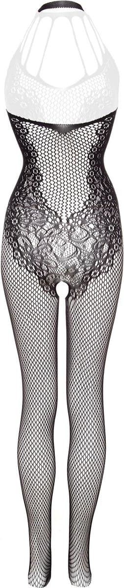 Christine le Duc - Gebloemde Catsuit met Open Kruis - Amara - Lingerie Erotisch - Zwart — thumbnail 5