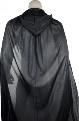 Doorschijnende Cape met capuchon - BDSM - Erotisch - SM Meester - Heren Lingerie - Rollenspel Outfit - Clubwear - Transparant - Vampier - Tovenaar - Halloween — thumbnail 3
