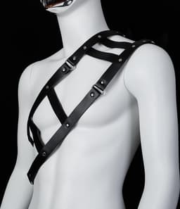 Banoch | Chest gladiator harness Robert - imitatie leren harnas voor man — thumbnail 3