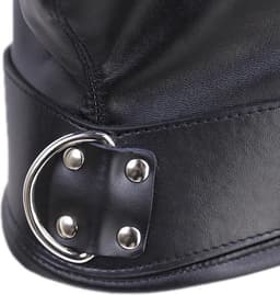 Banoch - Gimp/2 Black - zwart bondage masker van pu leer - bdsm — thumbnail 12