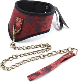 Banoch - posture Collar & leash Courtesan Red - halsband met riem - rood - bdsm — thumbnail 6