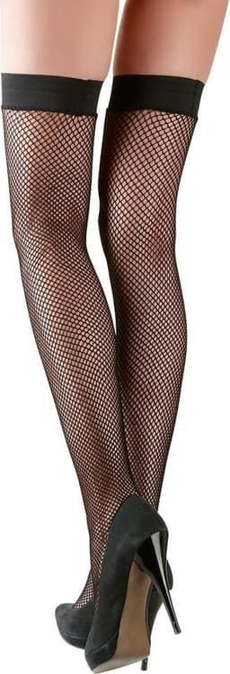 Cottelli Collection – Visnet Kousen met Sexy en Luxe Uitstraling voor Stout Plezier – Maat XL - Zwart — thumbnail 4