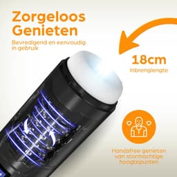 Storm 3 in 1 High End Masturbator met LED Display - Krachtige Masturbator - Watervast Ontwerp - Masturbator voor in bad of onder de douche - Roteren Vibreren en Stotende Masturbator — thumbnail 8