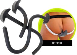 Anaal Dildo 50cm Lang - Zwarte Analconda - Lange Dildo 50cm - Doorsnede 2,3 cm - Siliconen Zwarte Dildo Voor Meer Diepgang — thumbnail 4
