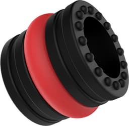 KG Siliconen Ballstrecher Met Ring Zwart-Rood — thumbnail 6