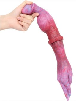 Dubbele Dildo - Dubbele Fist Dildo Met Penis en Hand — thumbnail 3