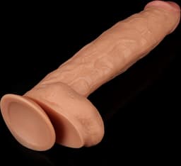 Legendarische Realistische XXL King Size Dildo 30 cm lang en 6.0 cm dik - Levensechte Grote Dildo 30 cm lang - Realistische dildo met balzak en stevige zuignap - Realistische Dildo Met Zuignap en Balzak — thumbnail 8