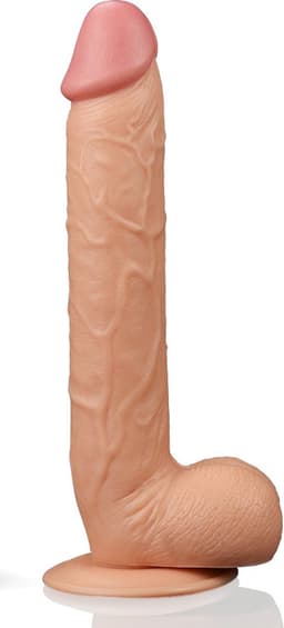 Realistische XXL King Size Dildo 27.5 cm lang en 4.5 cm dik - Levensechte Grote Dildo 27.5 cm lang - Realistische dildo met balzak en stevige zuignap - Realistische Dildo Met Zuignap en Balzak — thumbnail 1