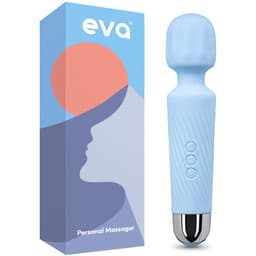 Eva® Personal Massager - Magic Wand - Vibrator voor Vrouwen - Krachtige Clitoris Stimulator - 75% Intensere Stimulatie - 20 Standen - Fluisterstil - Sex Toys voor Vrouwen - Seksspeeltjes - Cadeau voor Vrouw - Sensuele Audio - Ocean Blue — thumbnail 1