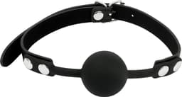 Banoch - Ball gag siliconen met verstelbare band - Zwart - Bal ∅ 4 cm — thumbnail 10