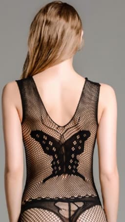 Sexy open Bodystocking "NEW MODEL" Vlinder Erotische Body Panty, Sexy Catsuit met Open Kruisje.Ook voor leuk Cadeau. — thumbnail 3