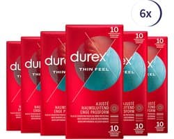 Durex Condooms Thin Feel Close Fit 10st - 6 Stuks - Voordeelverpakking
