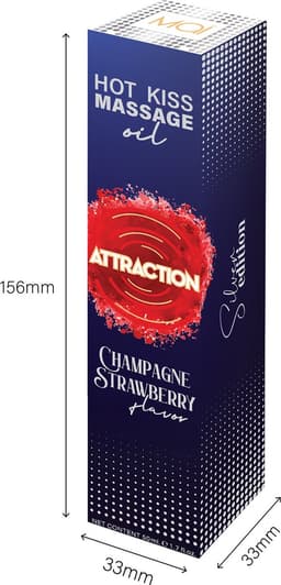 MAI ATTRACTION HOT KISS MASSAGE OIL CHAMPAGNE STRAWBERRY FLAVOR — thumbnail 5