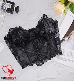 Sexy Strapless Topje - One Size - Zwart - Transparant - Erotisch — thumbnail 3