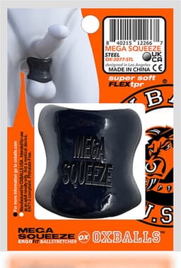 Oxballs - Mega Squeeze - Rekbare Ballstretcher van TPR - Zwart — thumbnail 6