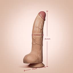 IntiMate® TitanThrust - Realistische XXL Monster Dildo - Levensechte 23cm Penisvormige Dildo - Handsfree Plezier - Grote Dildo met Zuignap - Zacht Getextureerde Dildo Handsfree Genieten — thumbnail 2