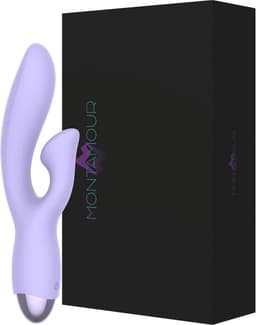 MontAmour Bunny – Rabbit Vibrator voor Beginners & Gevorderden – Tarzan Vibrator – G-Spot & Clitoris Stimulator – Dubbele Stimulatie – 10 Vibratiestanden – Sex Toys voor Vrouwen & Koppels – Oplaadbaar – Hygiene - Veilig- Waterdicht - Lila - Paars — thumbnail 1