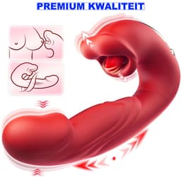 Vibrator | Explosie Van Genot - Dildo - 3 In 1 Dildo Vibrator Voor Vrouwen – G-Spot & Clitoris Stimulator – Rabbit Vibrator – Sex Toys Voor Koppels – Seksspeeltjes voor Mannen — thumbnail 6