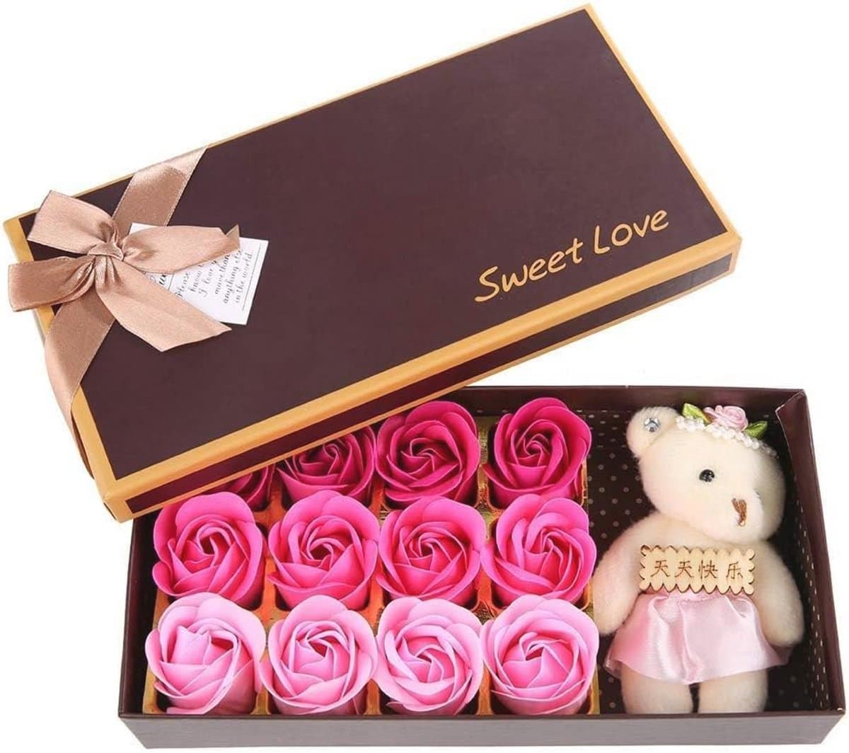 Kunstmatige Rozen Zeep Bloem Giftset voor Vrouwen - Romantisch Cadeau voor Valentijnsdag — afbeelding 1