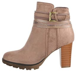 Dames Enkellaarsjes met Blokhak en Antislip Zool — thumbnail 5