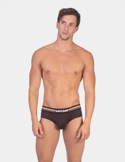 Barcode Berlin Backless Brief Pride Black - MAAT XXL - Erotisch Heren Ondergoed - Slip voor Man - Sexy mannen Slip — thumbnail 3