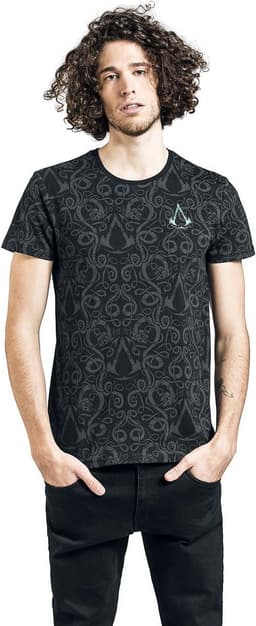 Zwart Katoenen T-Shirt met Viking Gaming Print - Maat M — thumbnail 5