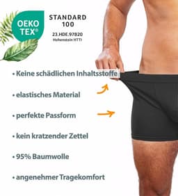 Kemes Boxershorts voor heren, 10 stuks, katoen, zwart, onderbroeken, ademend, ondergoed voor heren — thumbnail 4