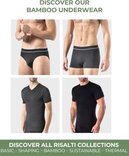 Heren T-shirt van bamboe, ronde hals, naadloos - ademend en comfortabel ondergoed — thumbnail 2