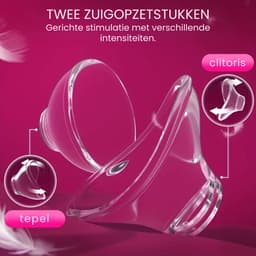 Tong Vibrator -Tepels - Lik en Zuig Functie - Vacuümpomp - Likkende Vagina Zuiger - Vibrator voor Vrouwen - Clitoris - Beffen - Seksspeeltje voor Vrouwen - Rood — thumbnail 7
