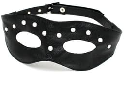Rimba - Open oogmasker Van Leer Met siernieten — thumbnail 3