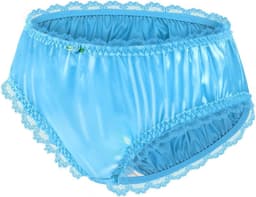 Luxe Satijnen Hipster Slip met Kant en Ruches voor Crossdressers en Transgender - Uniseks Ondergoed — thumbnail 5