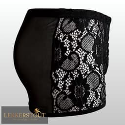 Heren Boxer Kant Zwart Transparant Mesh - Sexy Heren Lingerie - Maat L | LS230 — thumbnail 4