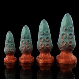Anale Plug Monster Dildo - Siliconen Realistische Butt Plug - Fantasie Buttplug - Stimulerende Anale Dildo - Lengte 21 cm - Diameter 4.6 tot 7.8 cm. — thumbnail 4