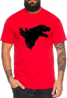 Kaiju Monster T-Shirt voor Heren met Japanse Kanji Opdruk — thumbnail 2