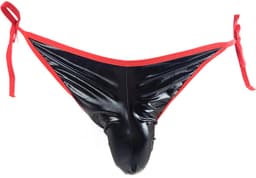 BamBella ® - Slip - Maat onesize Zwart SM kleding BDSM erotische heren kleding wetlook ondergoed lingerie onderbroek zwart — thumbnail 1