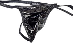 BamBella ® - String - Maat L/XL - Zwart SM kleding BDSM erotische heren kleding ondergoed lingerie onderbroek zwart — thumbnail 2