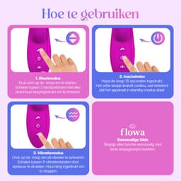 Flowa® Lyra – 3 in 1 Stotende Rabbit Vibrator – 11 Vibratiestanden – 3 Thrusting Modi – Clitoris & G-spot – Vibrator voor Vrouwen – Dildo Vibrator – Seksspeeltje – Roze — thumbnail 8