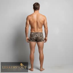 Heren Boxershort Luipaardprint - Zwart/Bruin - Sexy Herenondergoed - Maat XL | LS163 — thumbnail 5