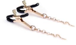 Liebe Seele - Luxe Tepelklemmen met Strass Slangen Hangertjes - Goud — thumbnail 1