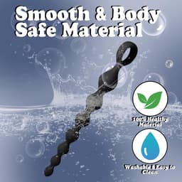 DOWO® - Anale Kralen - Anaal Beads - Anale Plug - Anaalkogels - Buttplug - Sex Toys voor Koppels - Seksspeeltjes - Siliconen - 21 cm - Zwart — thumbnail 5