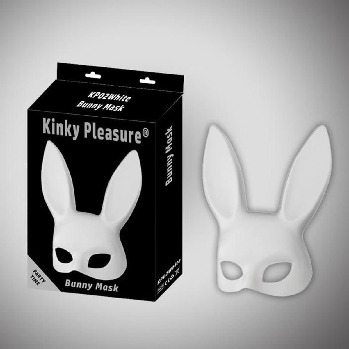 Kinky Pleasure - Bunny Mask - white - Bunny Ears - Kp02 - Fun Fetish product - Party outfit - One size fits all - gave groot Formaat Cadeaubox - ideaal om te geven of te krijgen - - BR121 - Power Escorts — afbeelding 1