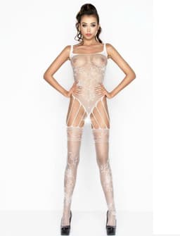PASSION WOMAN BODYSTOCKINGS | Passion Woman Bs034 Bodystocking White One Size — thumbnail 5