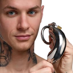 Roestvrij Stalen Penis Kooi Met 3 Ringen — thumbnail 3
