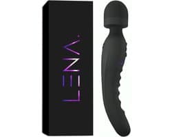 Lena 2-in-1 Vibrator - Clitoris & G-spot Stimulator - Vibrators voor Vrouwen – Magic Wand – Dildo – Seks Toys voor Vrouwen en Koppels - Waterdicht & Stil – Seksspeeltjes – Zwart